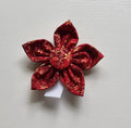 Red Merry Noel Dog Flower Bow Tie