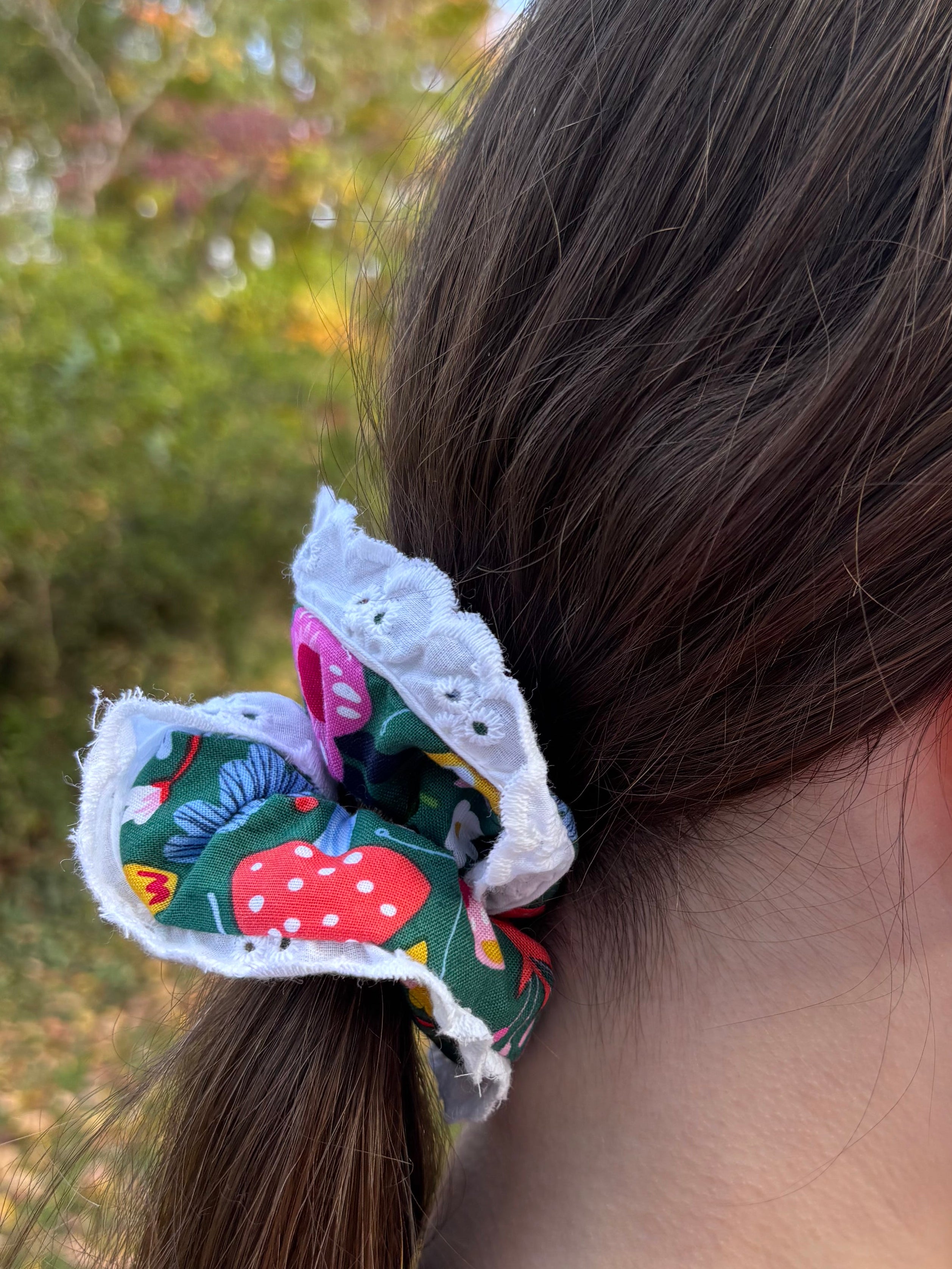 Woodland Floral Scrunchie