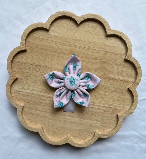 Turtle Dreams Dog Flower Bow Tie