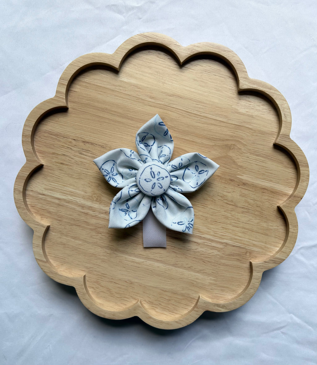 Sand Dollar Dreams Dog Flower Bow Tie