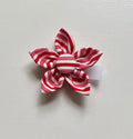 Candy Cane Stripe Dog Flower Bow Tie