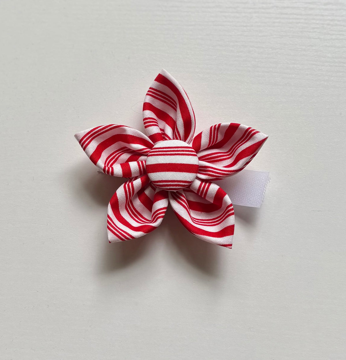 Candy Cane Stripe Dog Flower Bow Tie