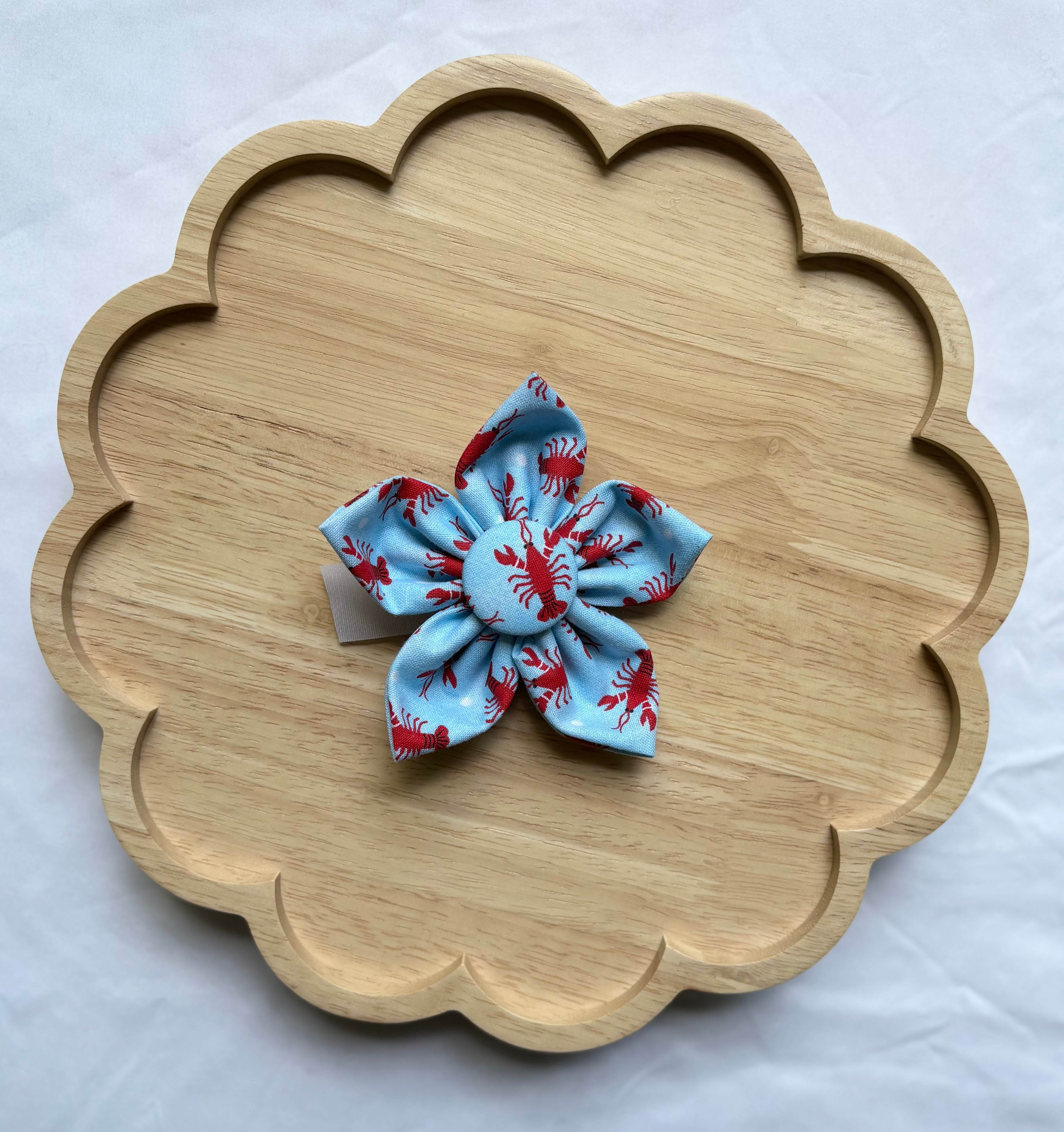 Lobster Dreams Dog Flower Bow Tie