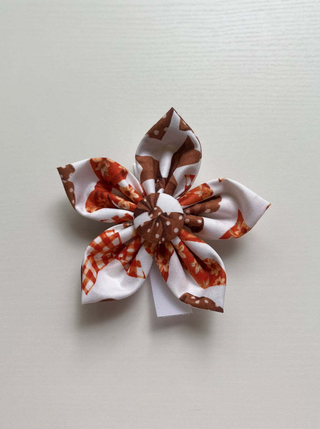 Fall Bows Dog Flower Bow Tie and Scrunchie Set