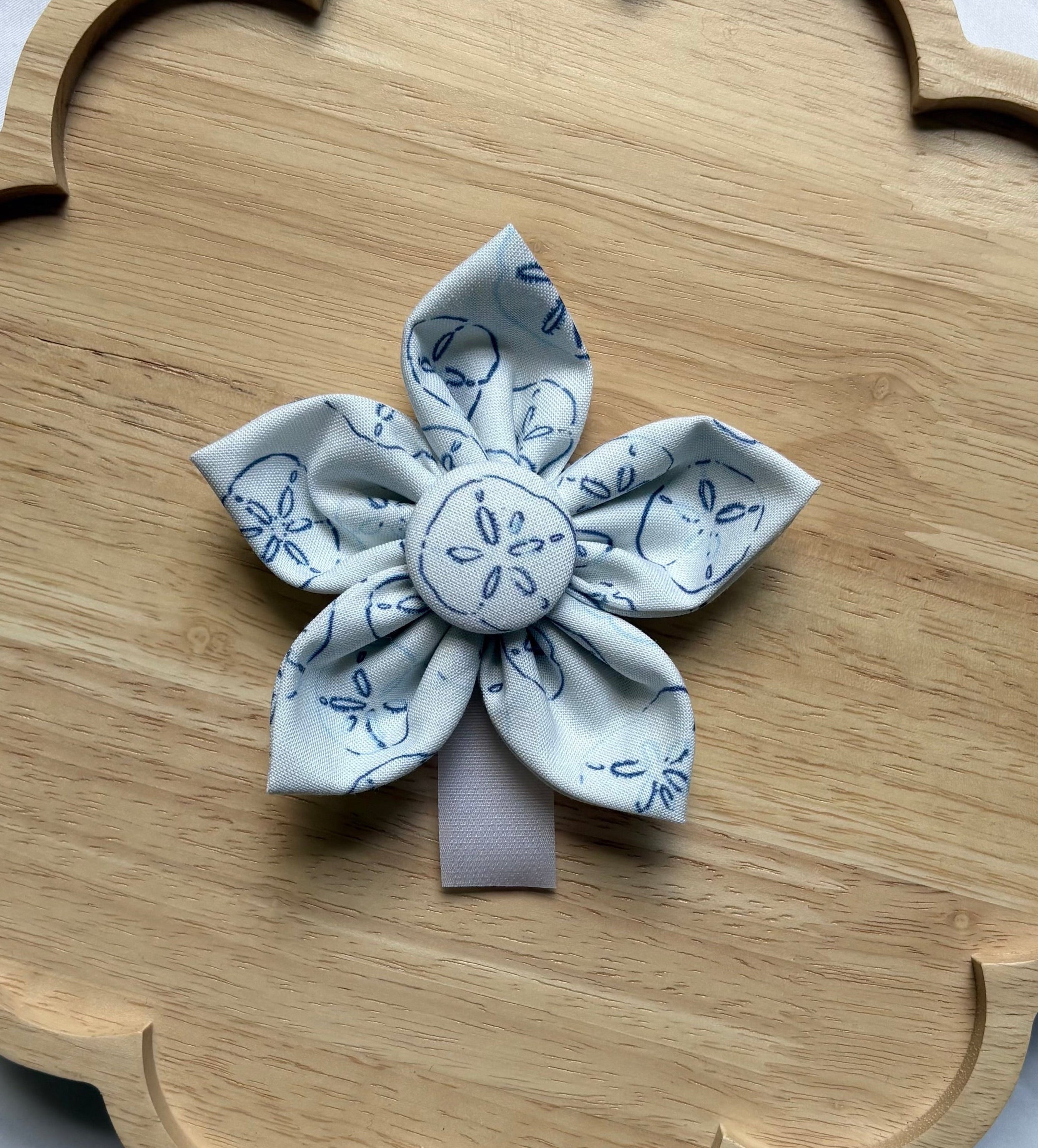 Sand Dollar Dreams Dog Flower Bow Tie