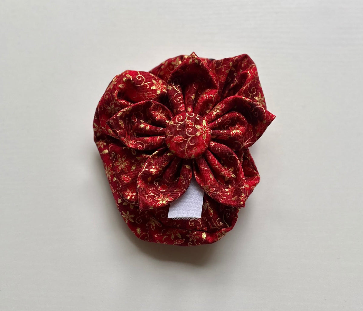 Red Merry Noel Dog Flower Bow Tie And Scrunchie Set