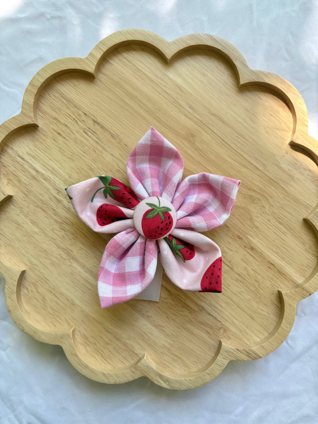 Strawberry Mix and Match Dog Flower Bow Tie