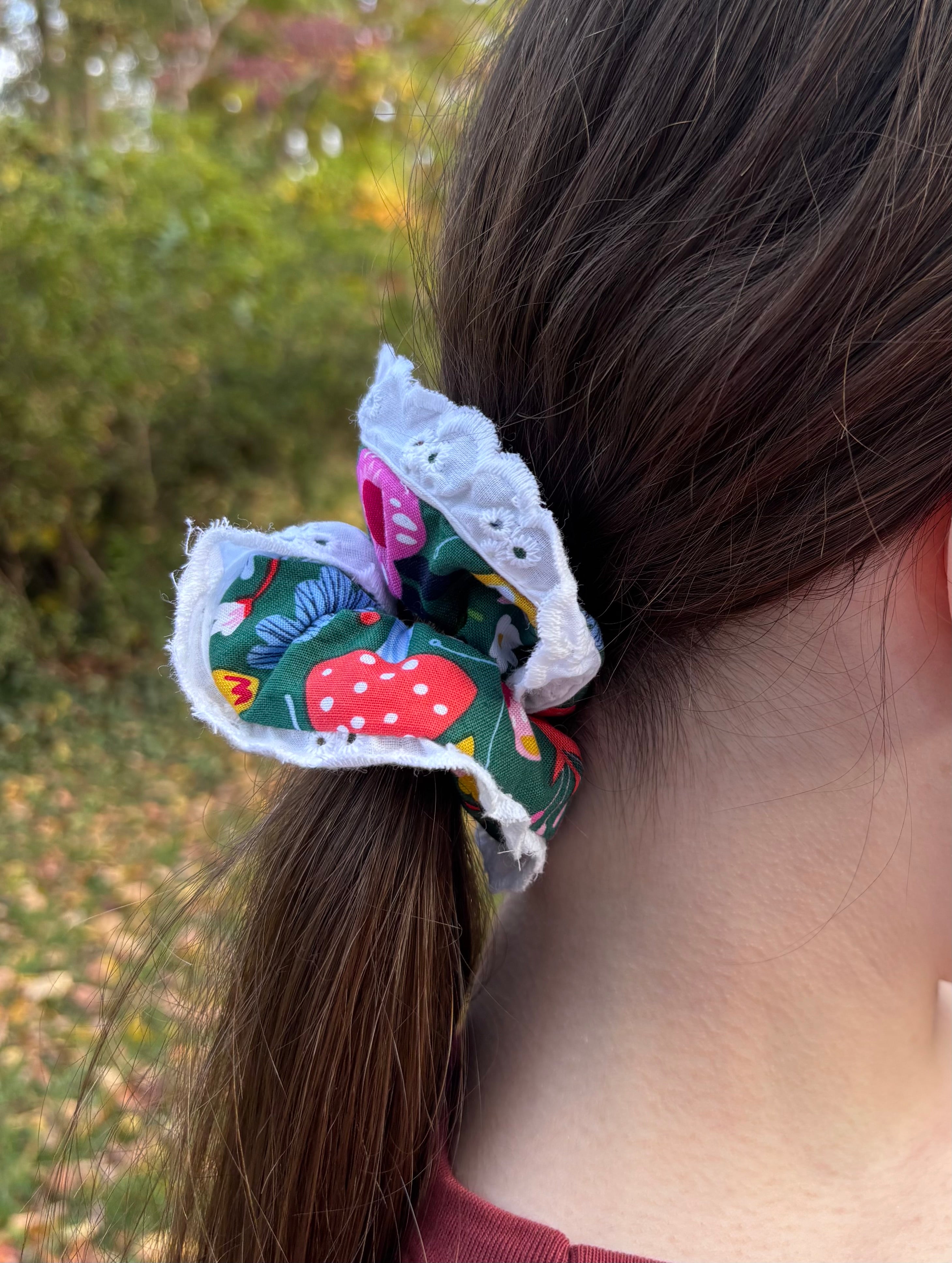 Woodland Floral Scrunchie