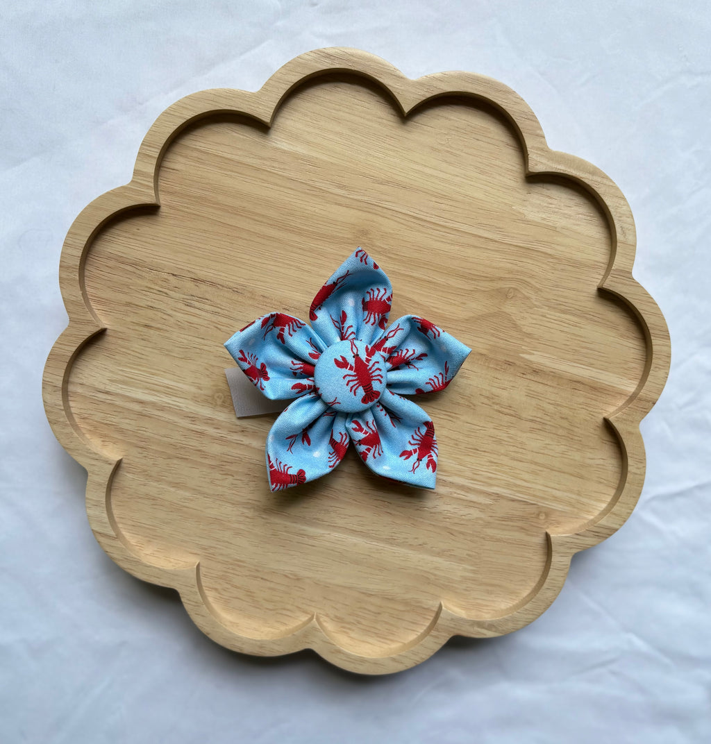 Lobster Dreams Dog Flower Bow Tie