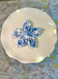 Mothers Day Blue Floral Dog Flower Bow Tie