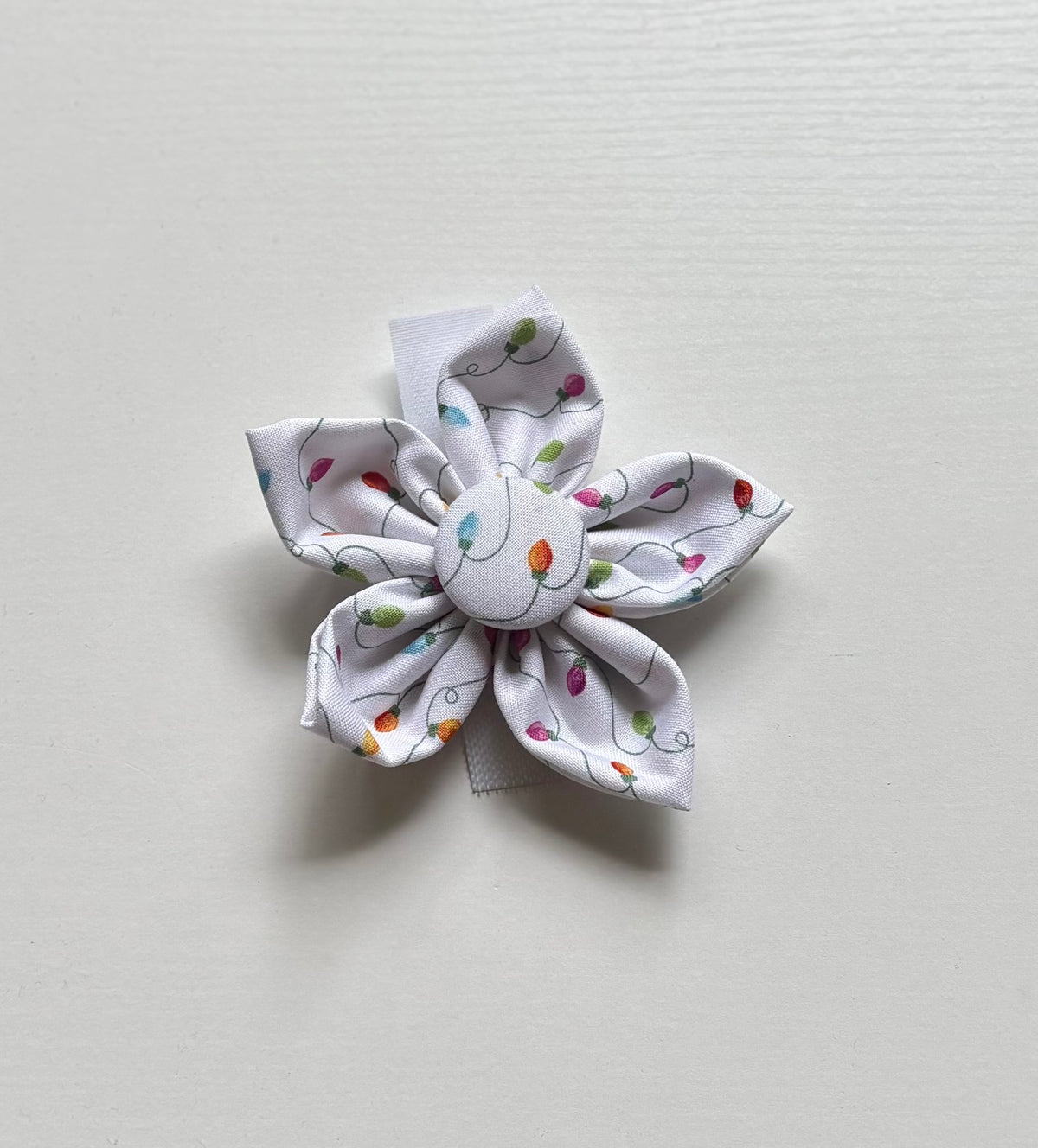 Christmas Lights Dog Flower Bow Tie