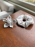Little Flowers Dog Bow Tie and Scrunchie Set