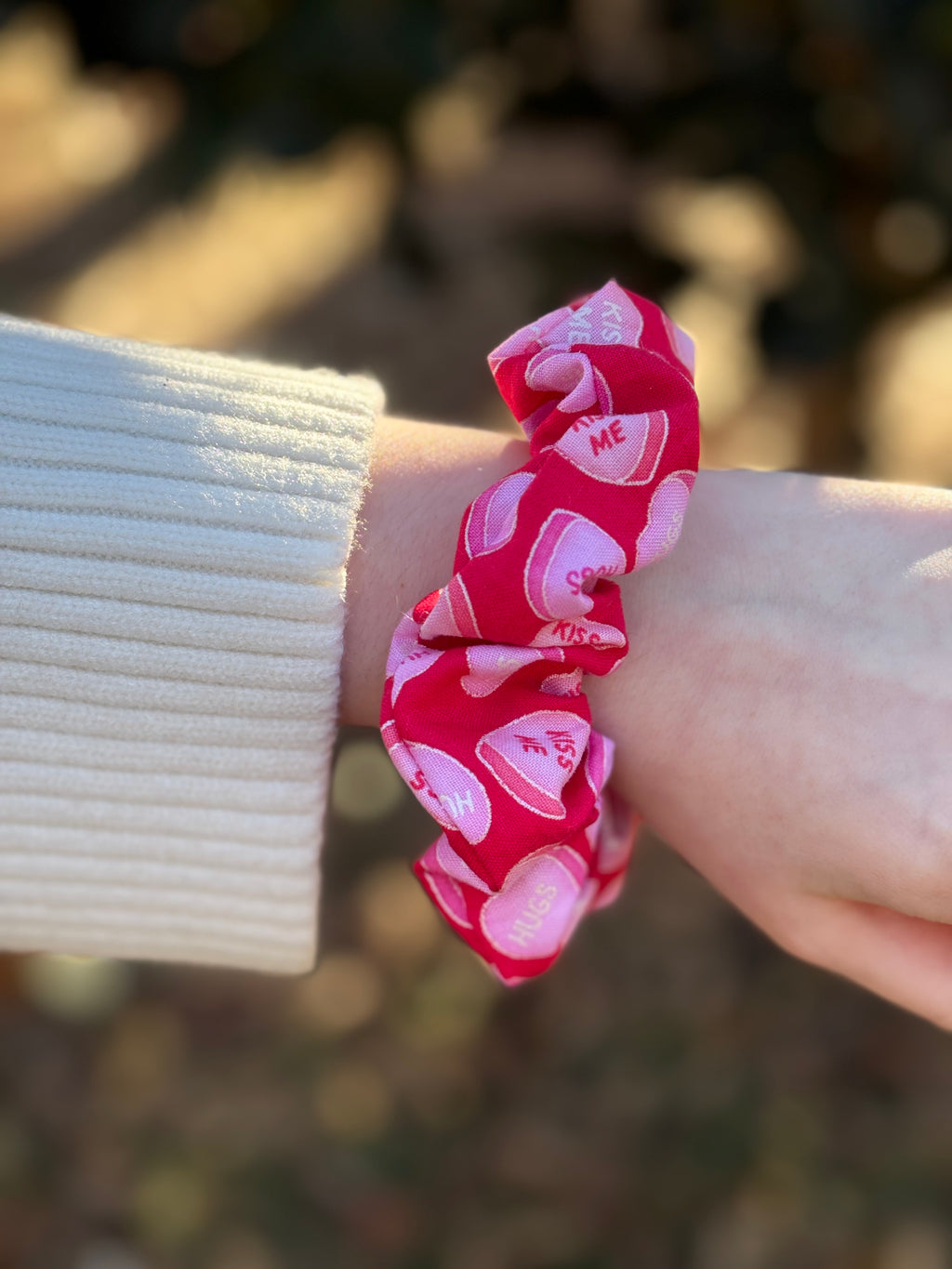 Candy Heart Scrunchie